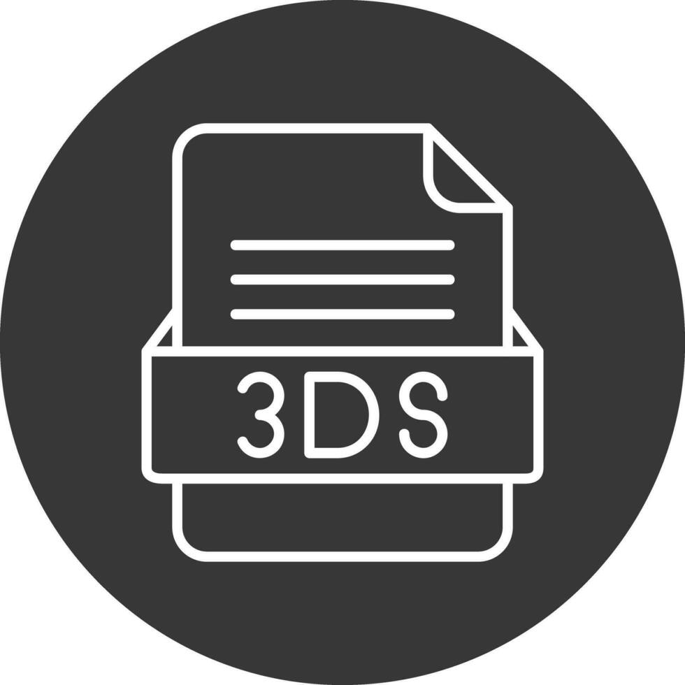 3ds het dossier formaat vector icoon