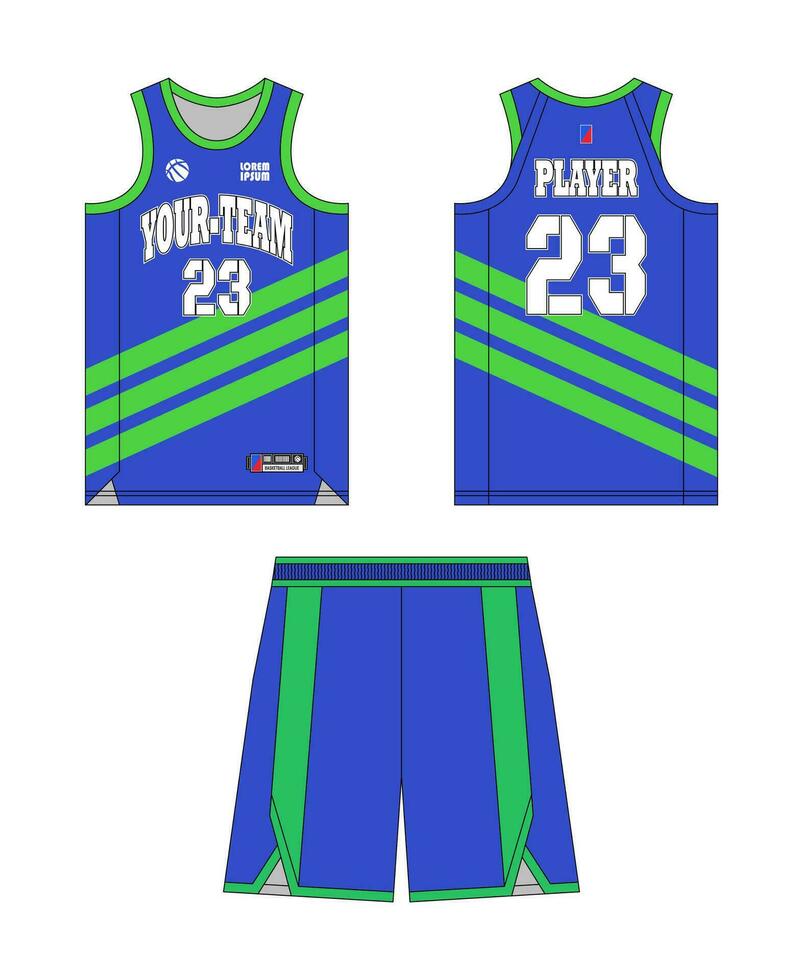 basketbal Jersey sjabloon ontwerp, basketbal uniform mockup ontwerp, vector sublimatie sport- kleding ontwerp, Jersey basketbal ideeën.