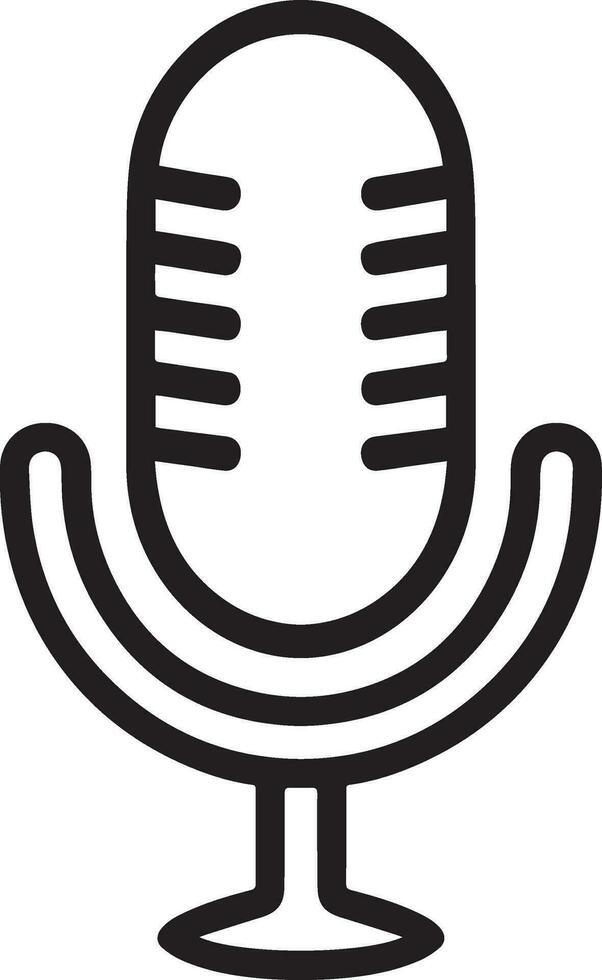 professioneel microfoon en audio opname apparaat icoon geïsoleerd Aan wit achtergrond voor podcasting en toespraak vector