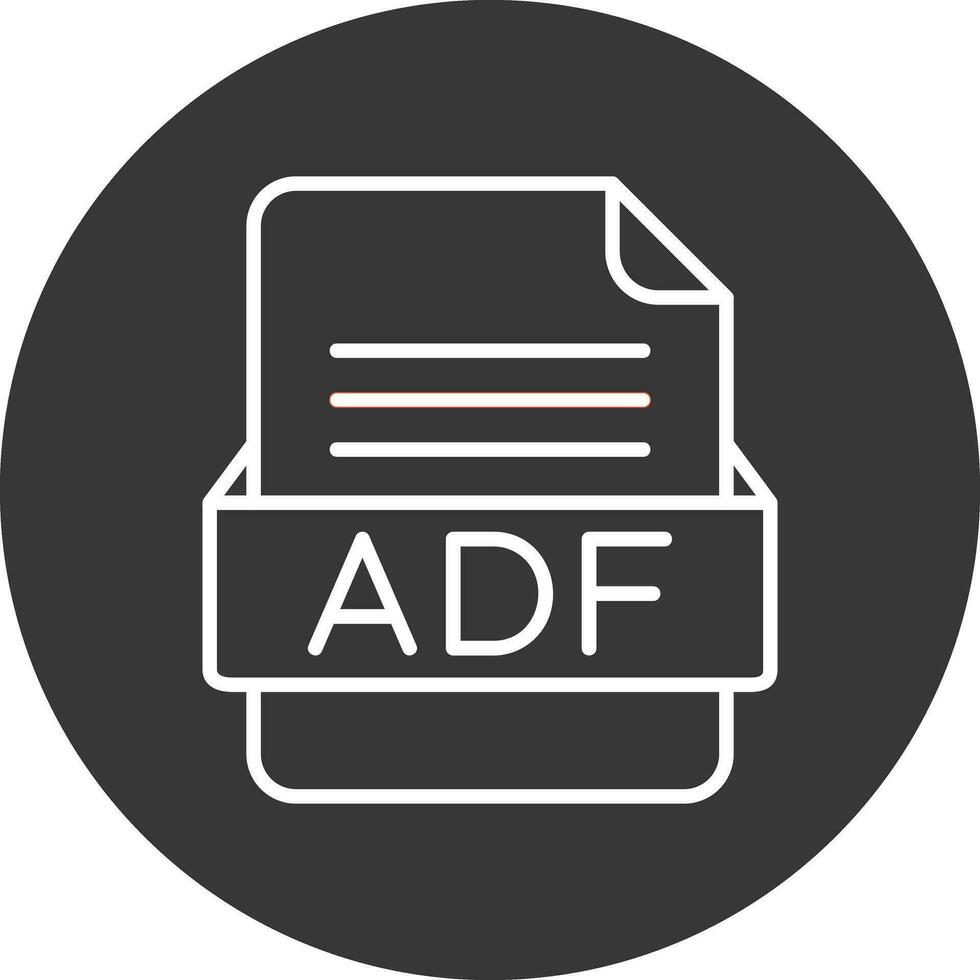 adf het dossier formaat vector icoon