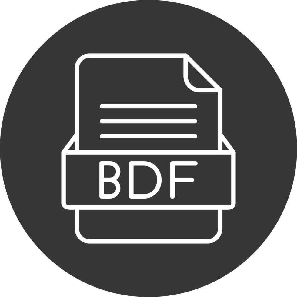 bdf het dossier formaat vector icoon