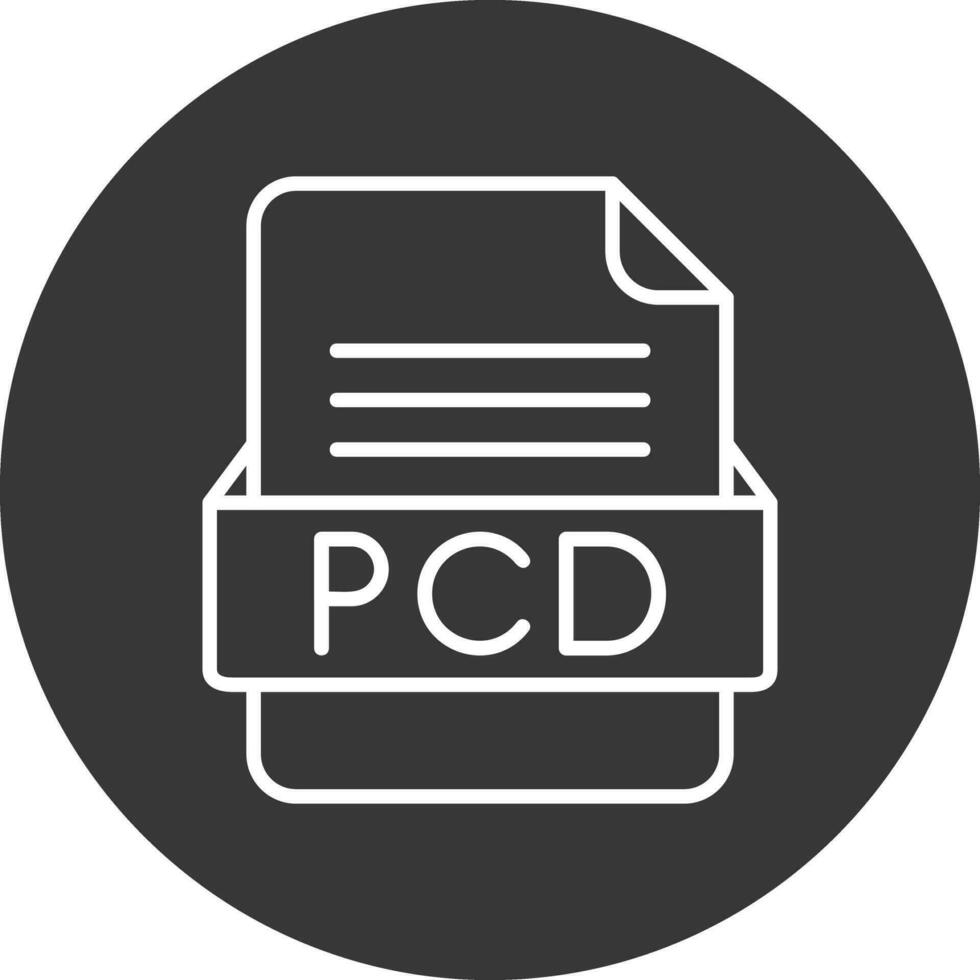 pcd het dossier formaat vector icoon