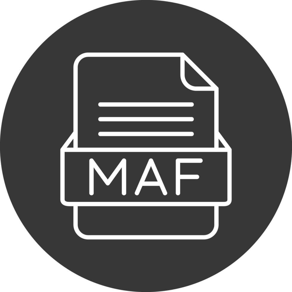 maf het dossier formaat vector icoon