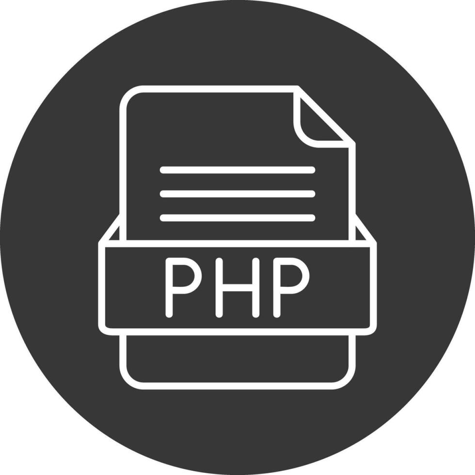 php het dossier formaat vector icoon