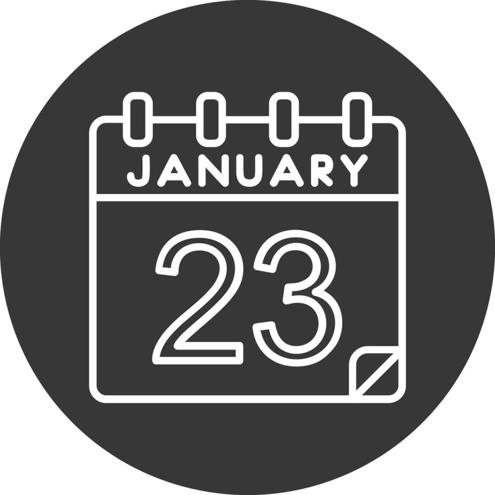 23 januari vector icoon