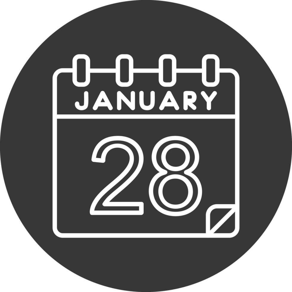 28 januari vector icoon