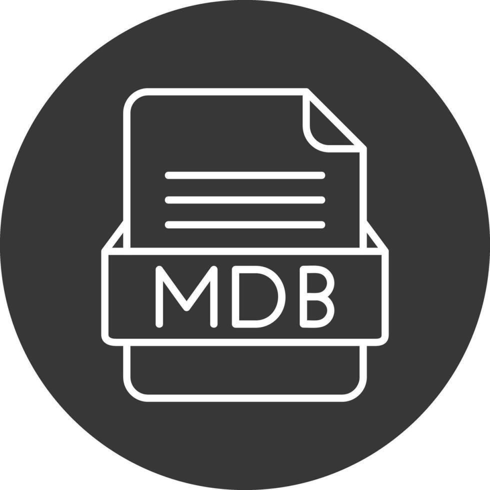 mdb het dossier formaat vector icoon