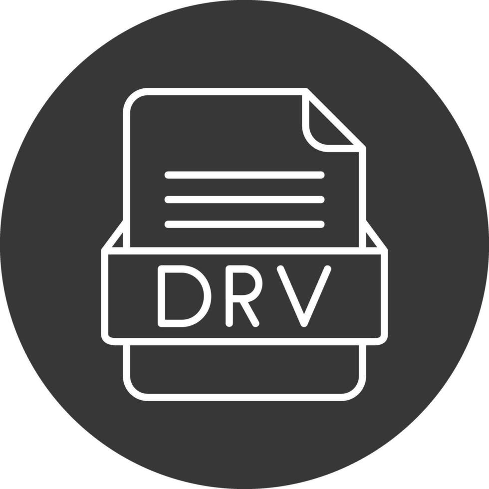 drv het dossier formaat vector icoon