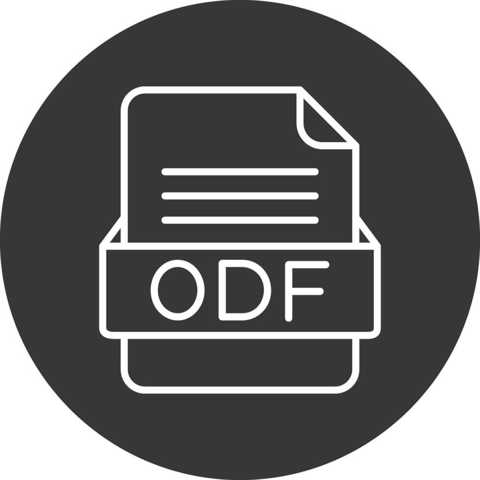 odf het dossier formaat vector icoon