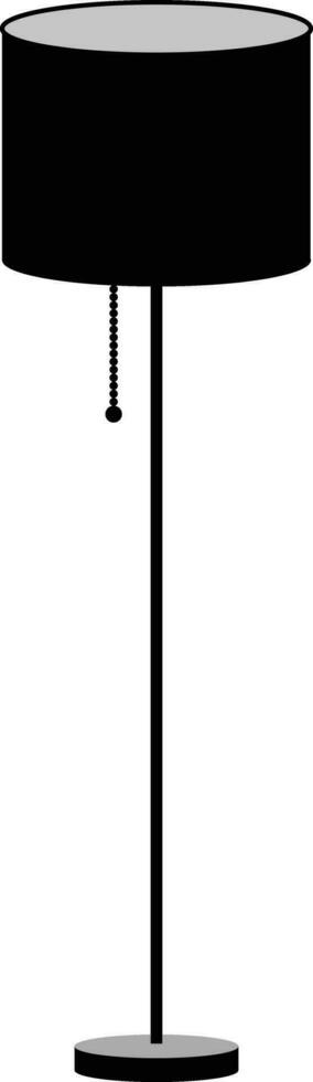 zwart staand lamp icoon. verdieping lamp teken. modern lamp symbool. vlak stijl. vector