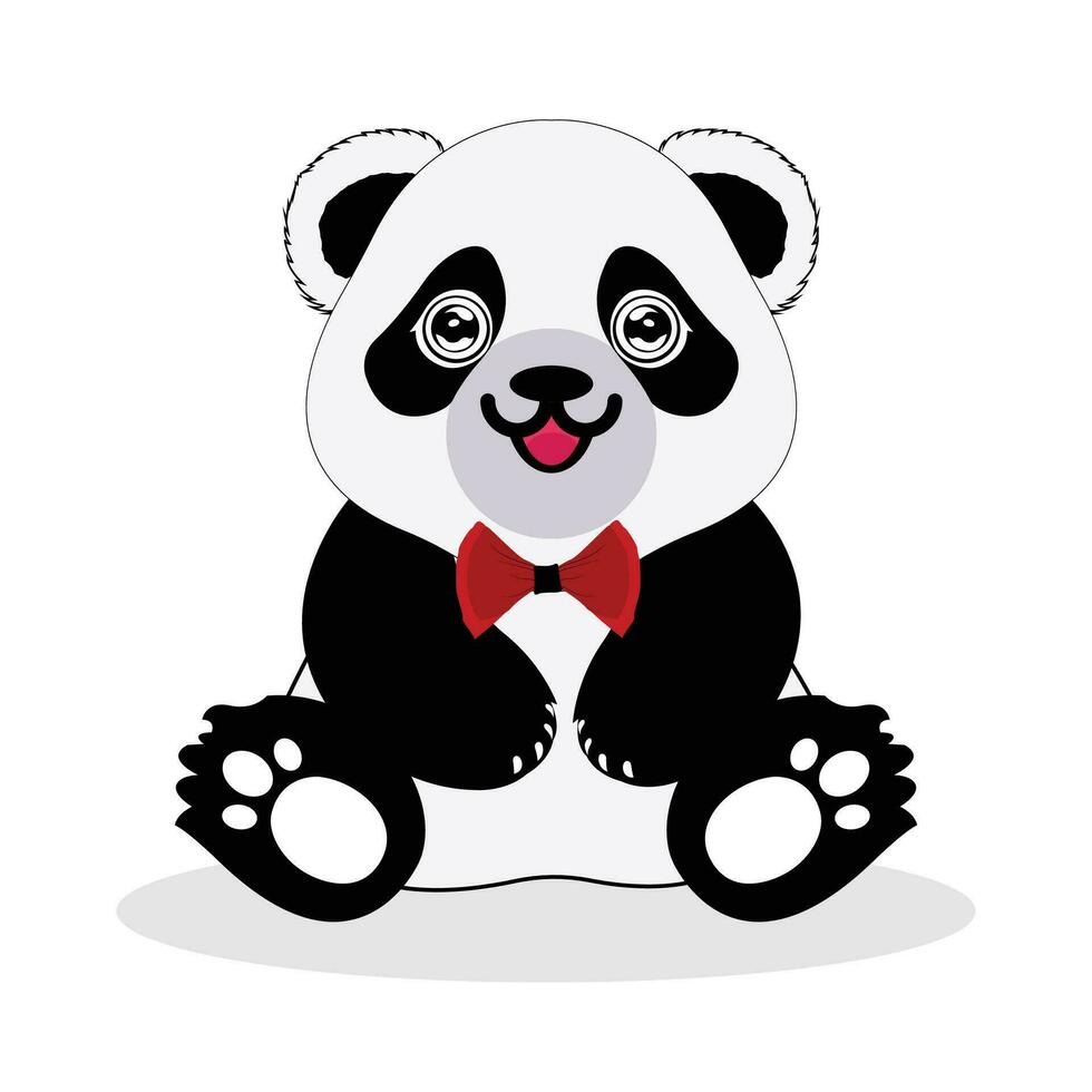 schattig panda clip art vector