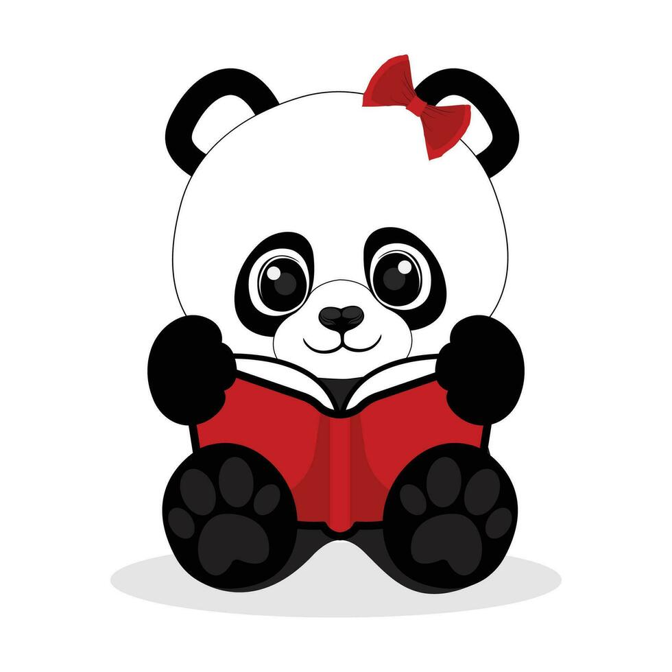 schattig panda clip art vector