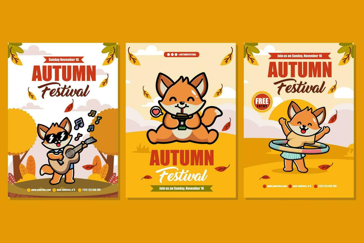 herfst festival verticaal banners reeks vector