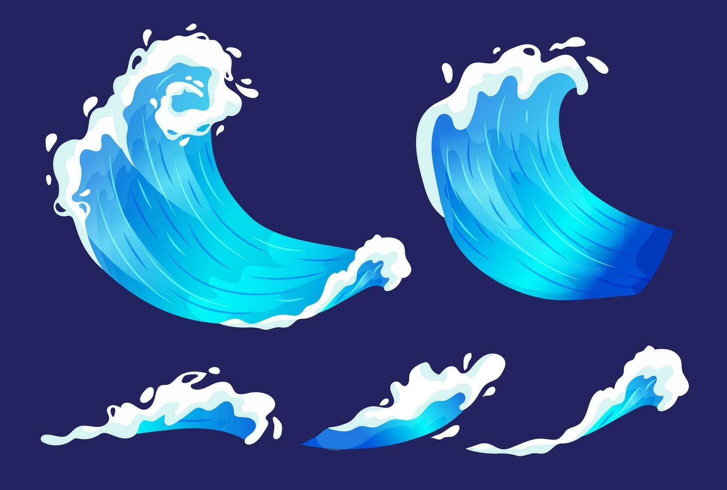 zee of oceaan golven illustratie vector