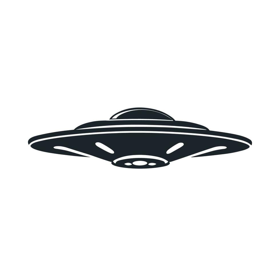 vlak ufo icoon illustratie ontwerp, gemakkelijk buitenaards wezen schip vector