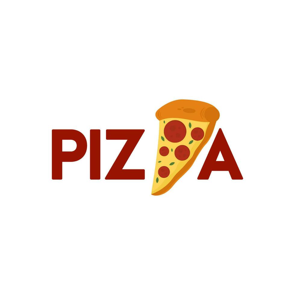 modern en gemakkelijk pizza logo voor pizzeria vector