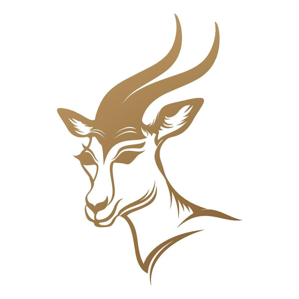 antilope logo vector illustraties ontwerp icoon logo