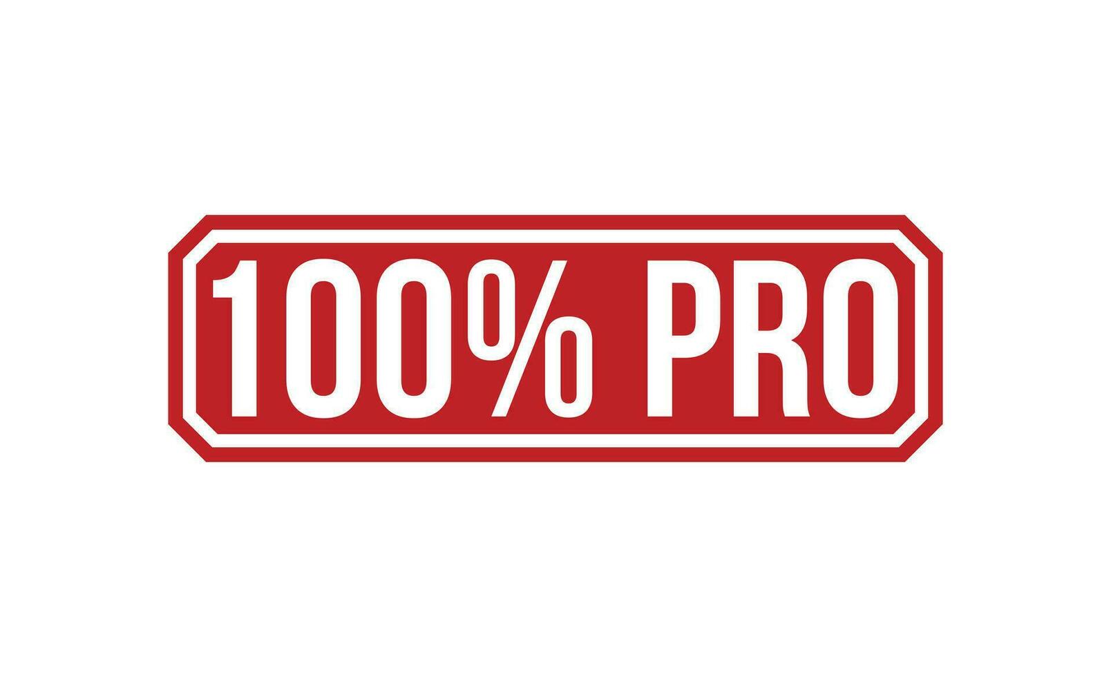 100 percentage pro rood rubber postzegel vector ontwerp.
