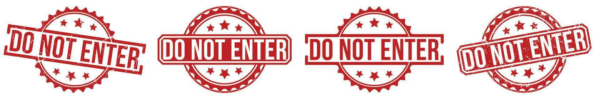 Doen niet invoeren postzegel rood rubber postzegel Aan wit achtergrond. Doen niet invoeren postzegel teken. Doen niet invoeren stempel. vector