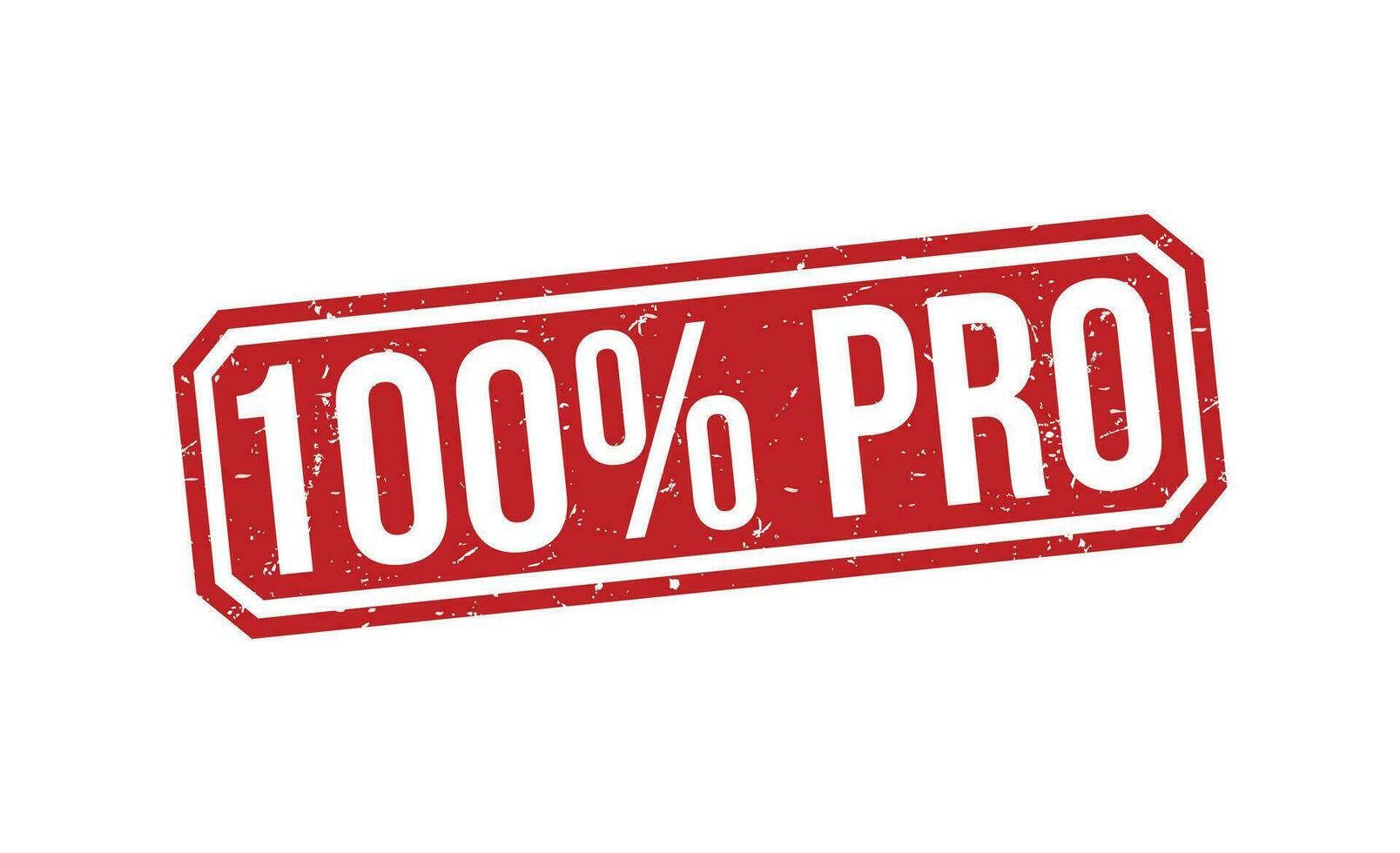 100 percentage pro rood rubber postzegel vector ontwerp.