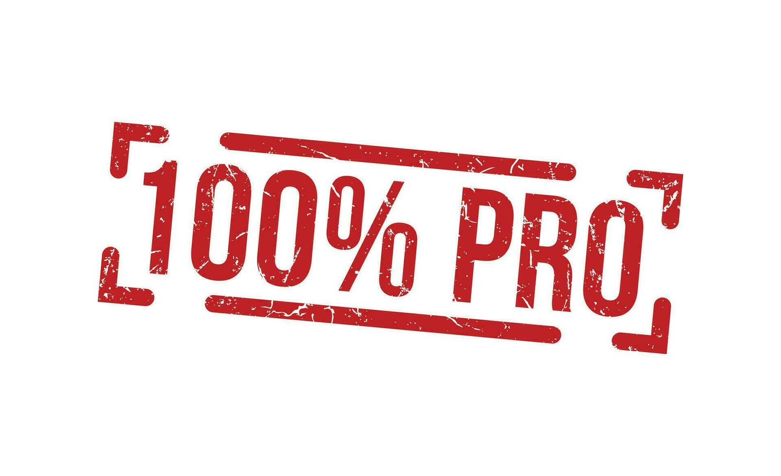 100 percentage pro rood rubber postzegel vector ontwerp.