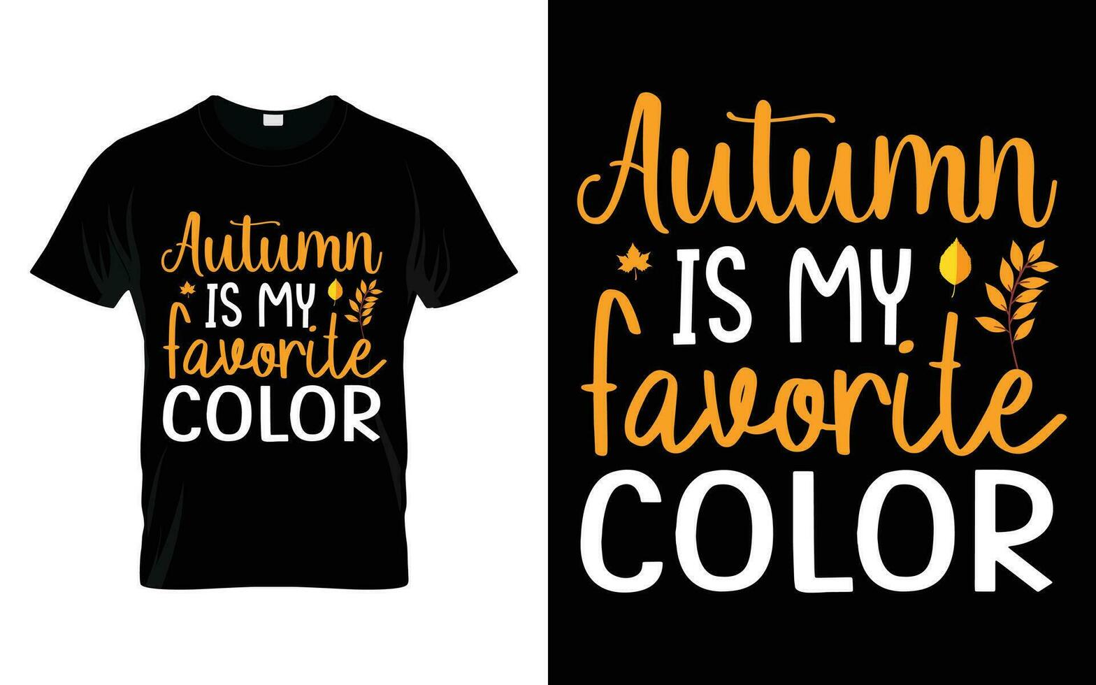 herfst is mijn favoriete kleur gelukkig dankzegging vallen seizoen t-shirt vector