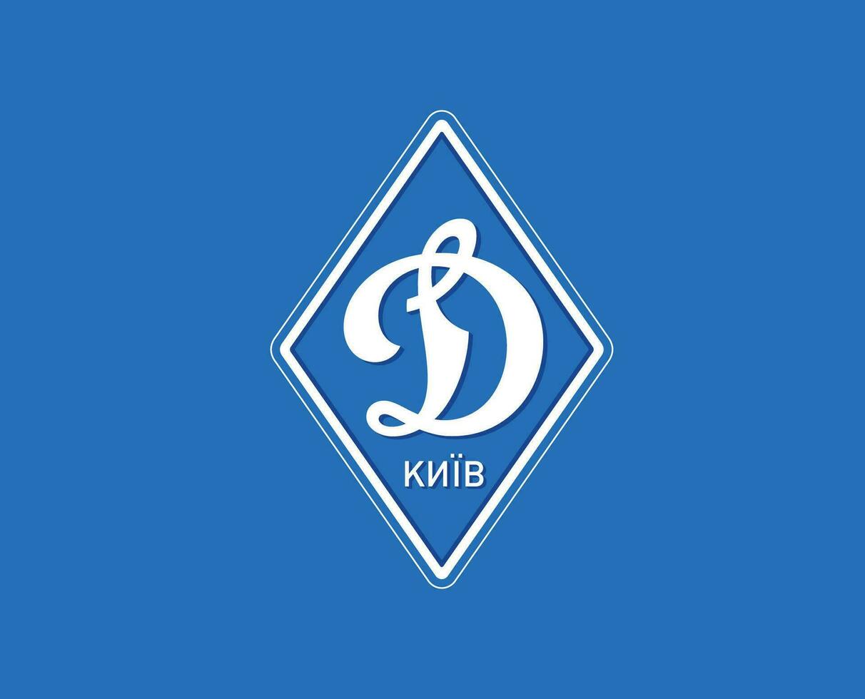 dynamo kyiv logo club symbool Oekraïne liga Amerikaans voetbal abstract ontwerp vector illustratie met blauw achtergrond