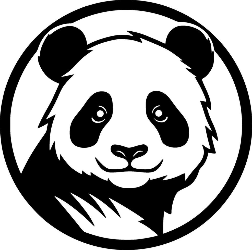 panda - minimalistische en vlak logo - vector illustratie