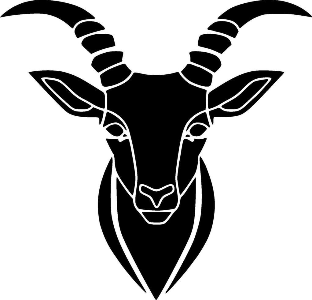 geit - minimalistische en vlak logo - vector illustratie