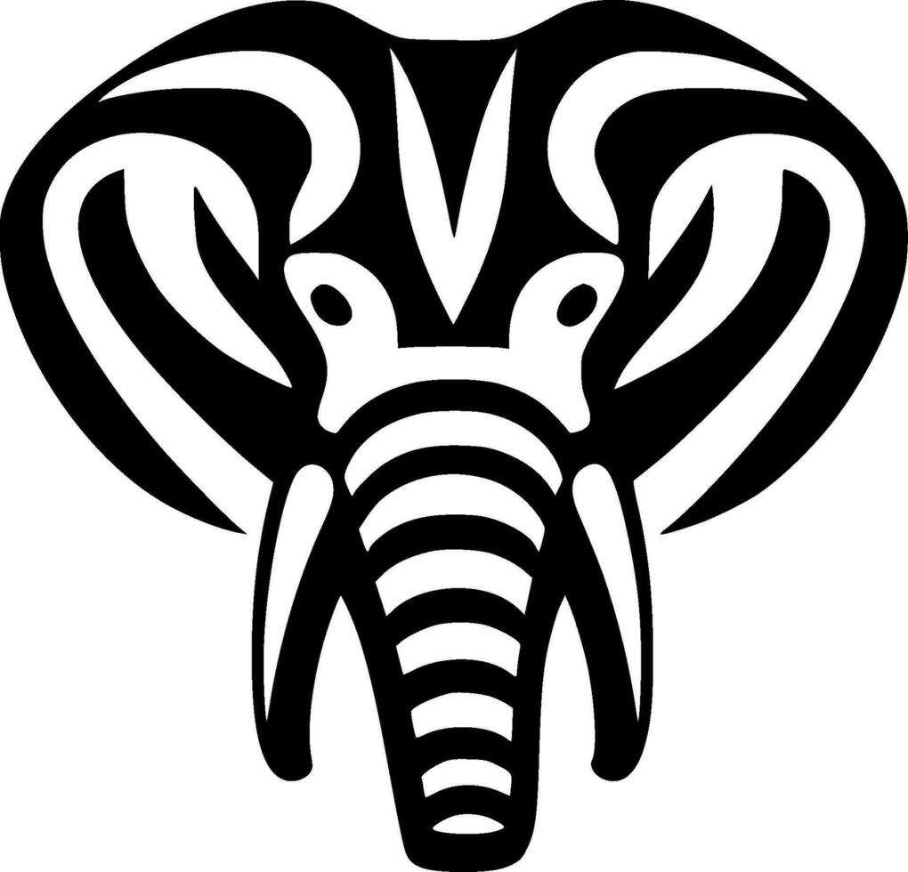 olifant - minimalistische en vlak logo - vector illustratie