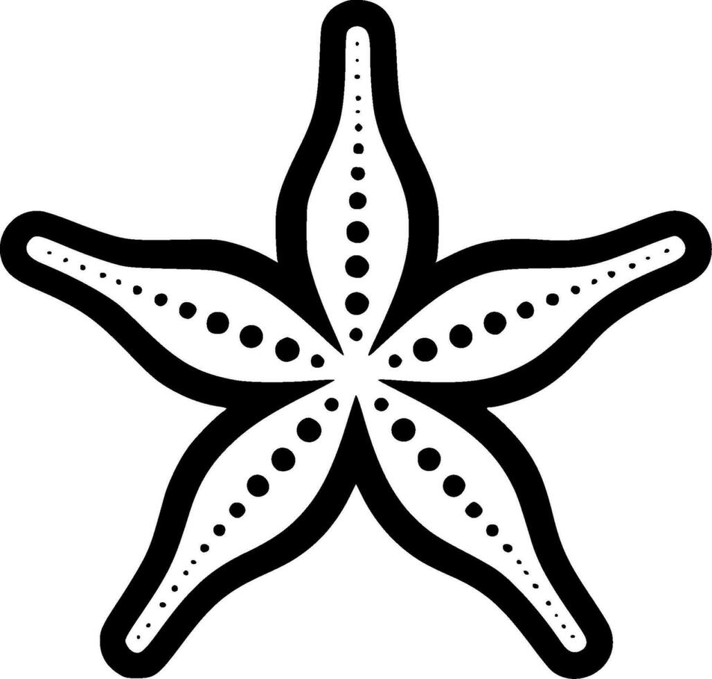 zeester - minimalistische en vlak logo - vector illustratie