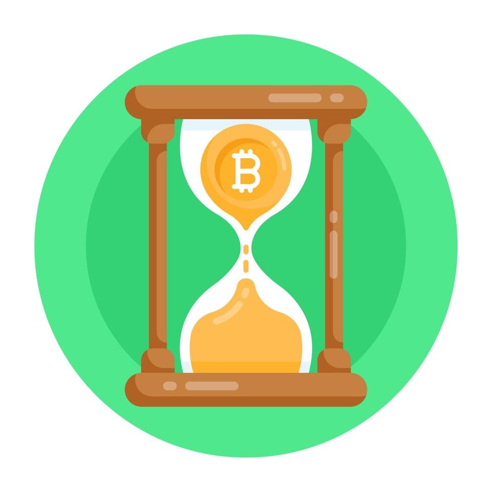 tijd is geld bitcoin concept vector