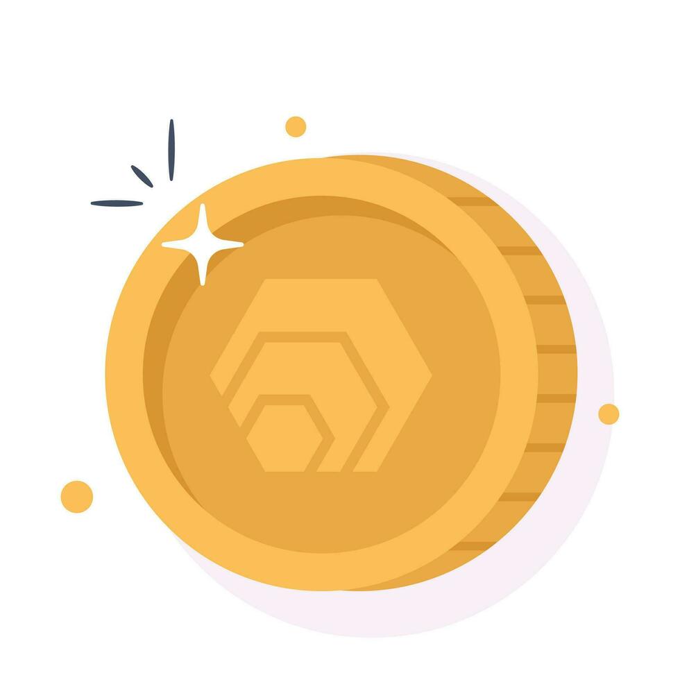 goed ontworpen icoon van hex munt, cryptogeld munt vector ontwerp