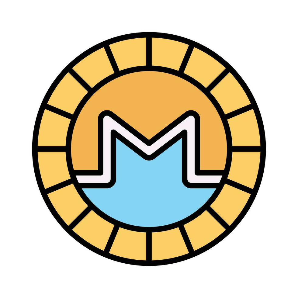 goed ontworpen icoon van monero munt, cryptogeld munt vector ontwerp