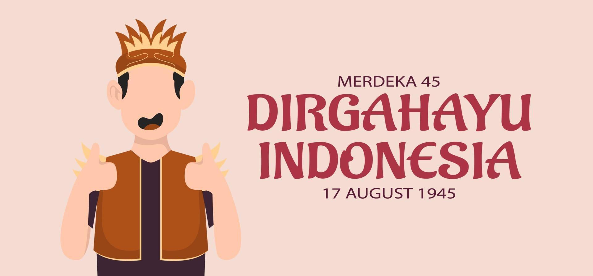 17 augustus indonesië onafhankelijkheidsdag sjabloon. vector