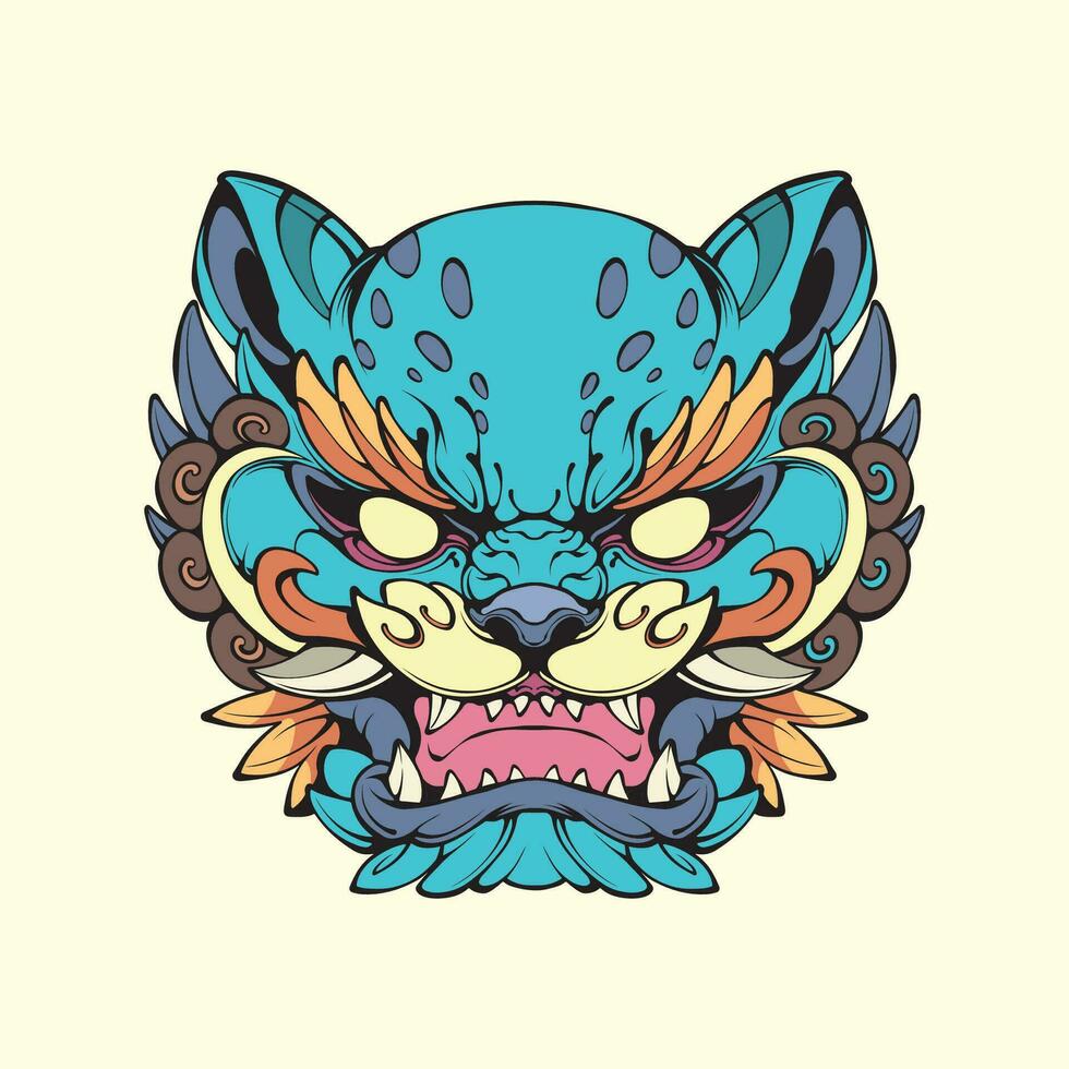 blauw tijger ontwerp vector kunst