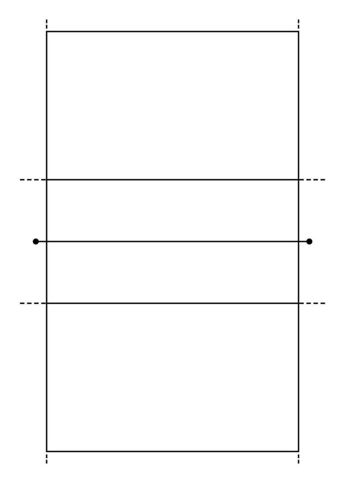 volleybal rechtbank diagram vector