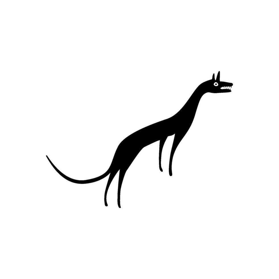 wolf naief illustratie voor logo gram, kunst illustratie of grafisch ontwerp element. vector illustratie