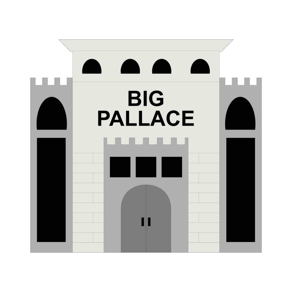 groot paleis icoon. vlak illustratie van groot paleis vector icoon voor web. illustratie van een prachtig kasteel of paleis voor ontwerp illustraties in kinderen fee verhaal boeken. kinderen ontwerpen