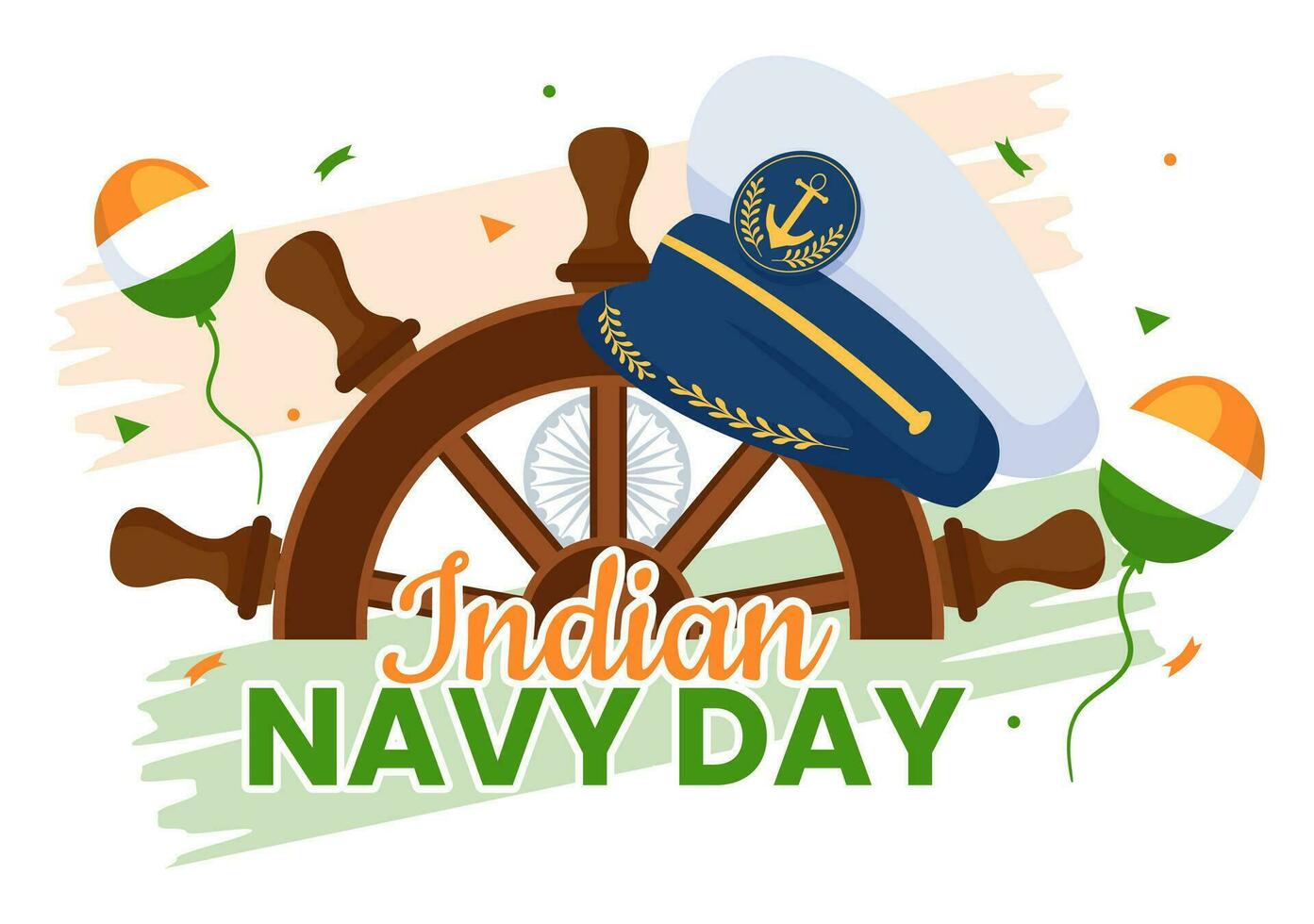 Indisch marine dag vector illustratie Aan december 4 met vechter schepen voor mensen leger leger groeten waarderen soldaten in achtergrond ontwerp