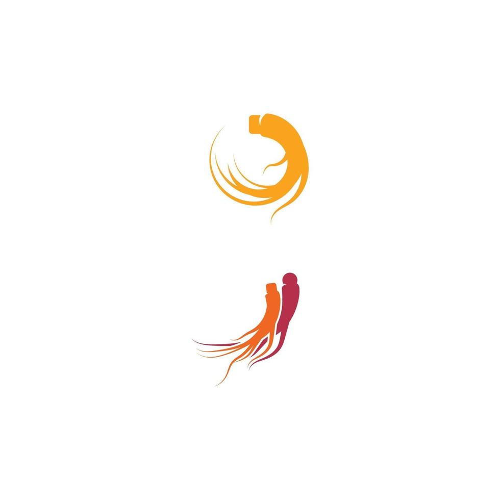ginseng golf logo sjabloon vector symbool
