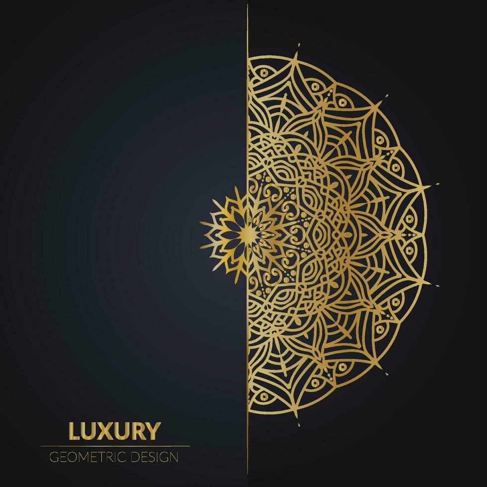 luxe geometrisch mandala-ontwerp vector