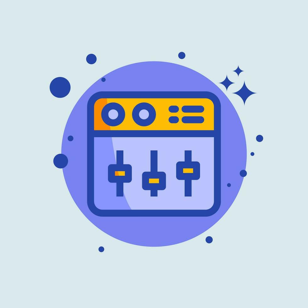 equalizer vlak illustratie. frequentie tekens vector illustratie.