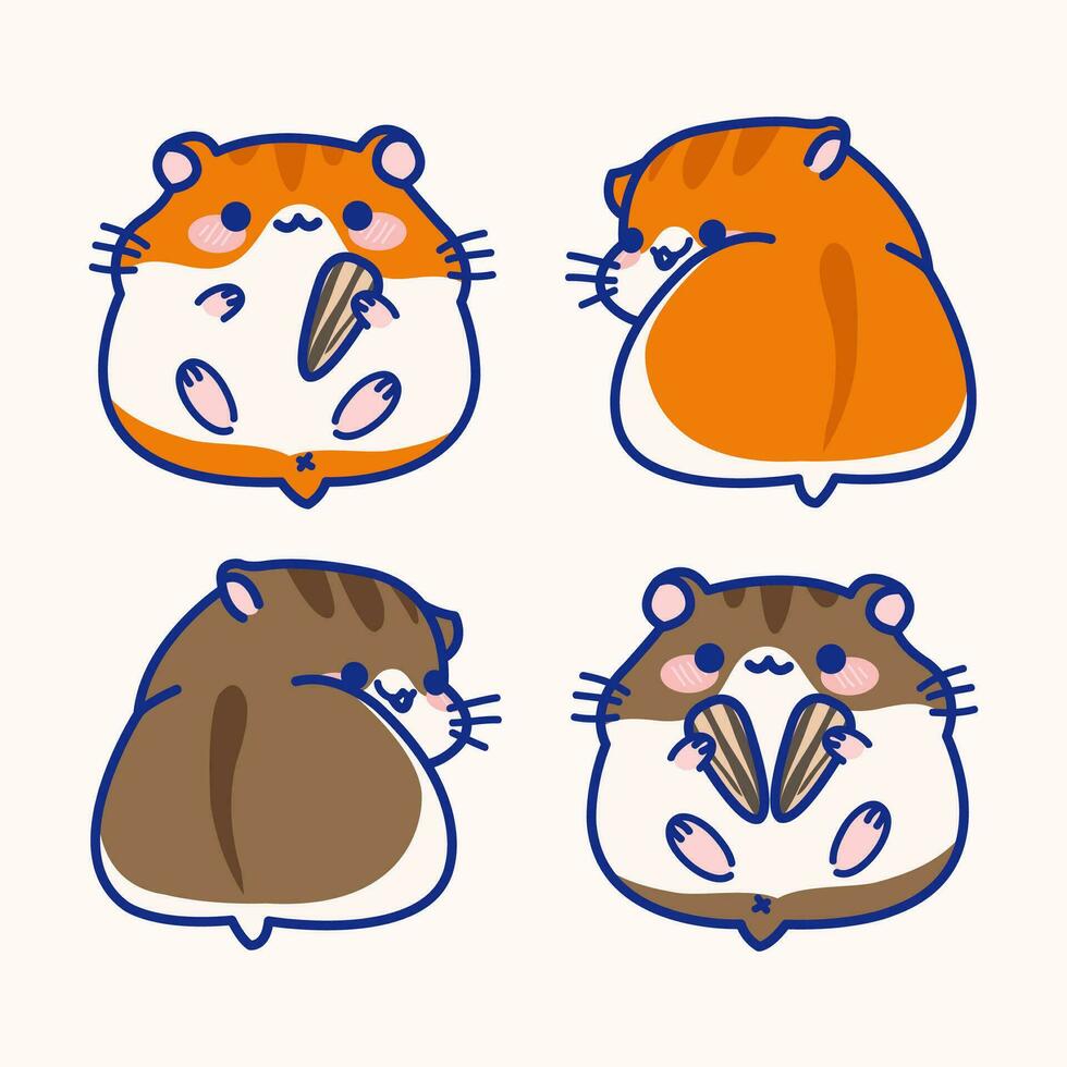 schattige hamster illustratie vector