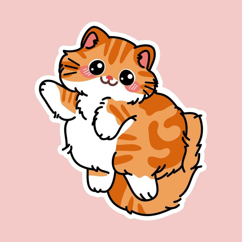 schattige kat vectorillustratie vector