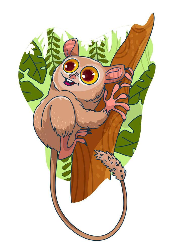 schattig tarsius illustratie vector