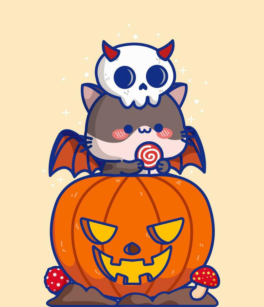 halloween kaart illustratie vector