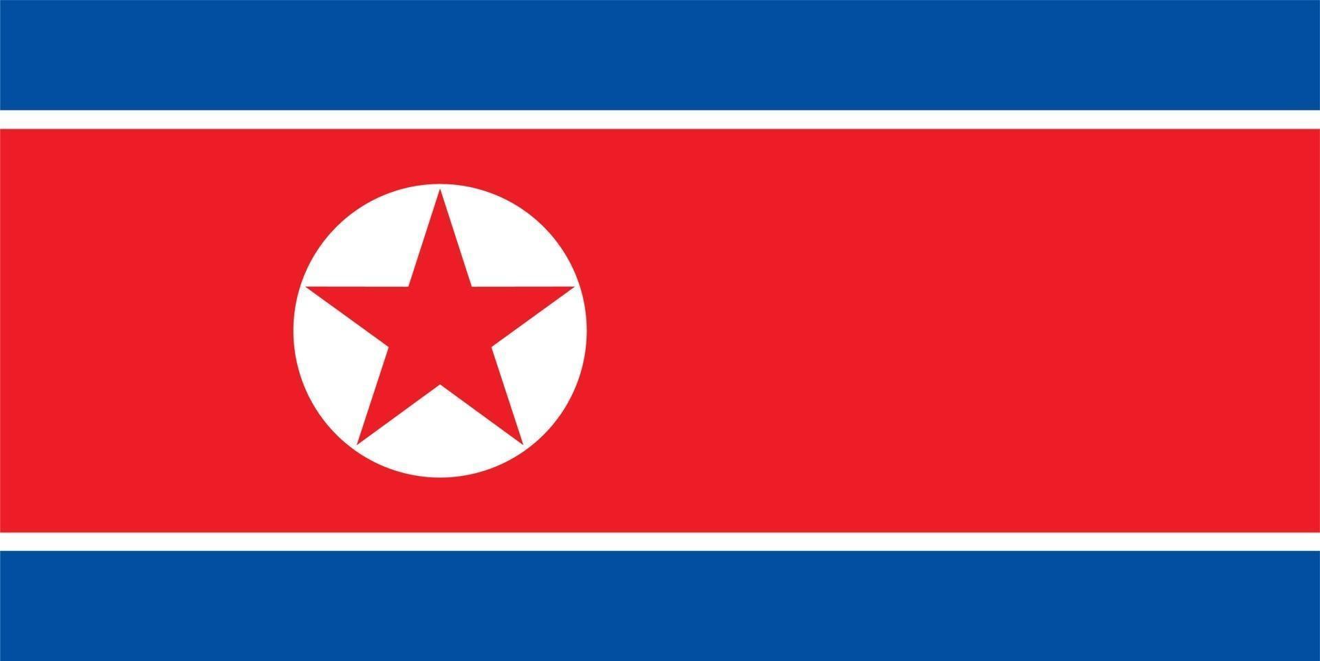 Noord-Koreaanse vlag van Noord-Korea vector