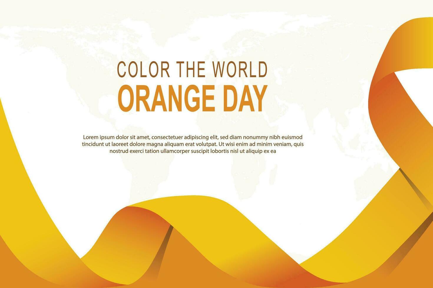 kleur de wereld oranje dag achtergrond. vector
