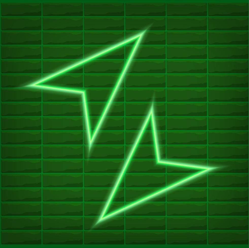 groene pijl licht neon effect eps vector bewerkbare grafische middelen